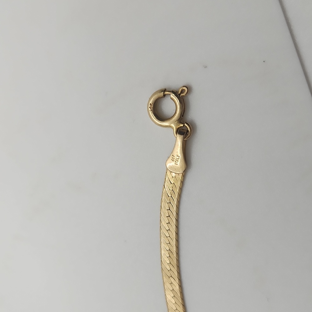 Vintage 14k Herringbone bracelet - Picture 3 of 8